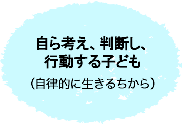 自ら考え、判断し、<br>行動する子ども